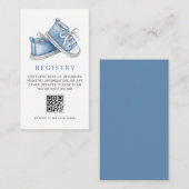 Cartes de registre de cadeaux de bébé avec code QR (Devant / Derrière)