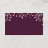 Cartes de registre de mariage de feuilles de forêt (Dos)