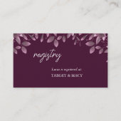 Cartes de registre de mariage de la forêt de Bourg (Devant)