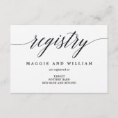 Cartes de Registre - Script moderne (Devant)