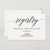 Cartes de Registre - Script moderne (Devant / Derrière)