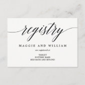 Cartes de Registre - Script moderne (Devant)