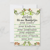 Cartes de réglage  (Devant)