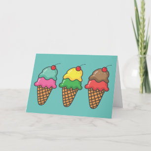 CARTES DE REMARQUE DE CÔNES DE CRÈME GLACE