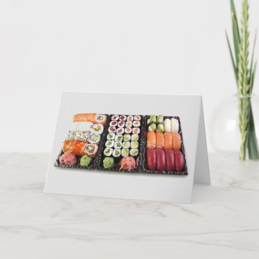 CARTES DE REMARQUE DE PLATEAU SUSHI (Devant)