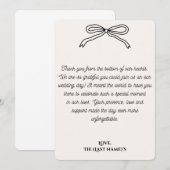 Cartes de remerciement (Devant / Derrière)