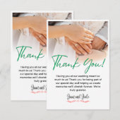 Cartes de remerciement (Devant / Derrière)