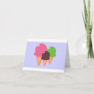 Cartes de remerciement à la crème glacée