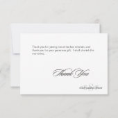 Cartes de remerciement à monogramme classiques Pix (Dos)