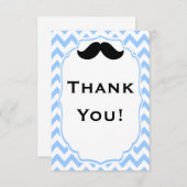 Cartes de remerciement à moustache (Devant / Derrière)