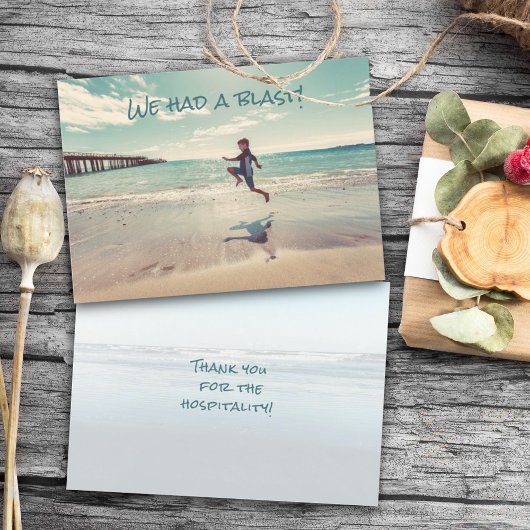 Cartes de remerciement à plat Hôtellerie de plage