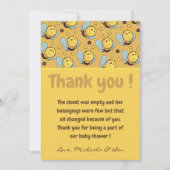 Cartes de remerciement abeille, Fête prénatale Mam (Devant)