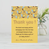 Cartes de remerciement abeille, Fête prénatale Mam (Debout devant)