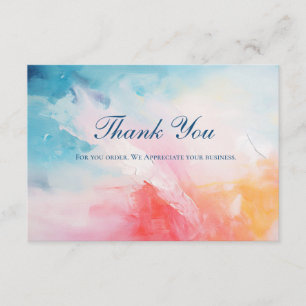 Cartes de remerciement abstraites Rose Bleu pour l