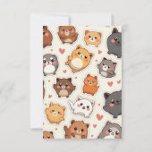 Cartes de remerciement Amour de chiot (Dos)