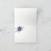 Cartes de remerciement aquarelle argent violet 39 (Intérieur)