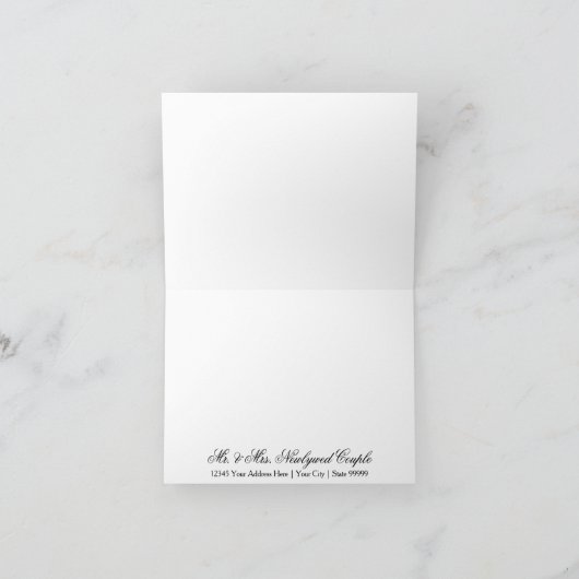 Cartes de remerciement aquarelle rose floral borde (Intérieur)