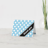 Cartes de remerciement assorties à pois Cafe Blue (Devant)