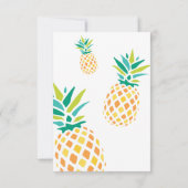 Cartes de remerciement aux ananas tendance (Dos)