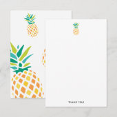 Cartes de remerciement aux ananas tendance (Devant / Derrière)
