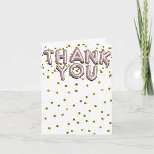 Cartes de remerciement avec ballons et confettis R
