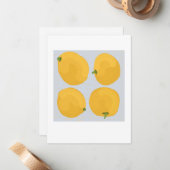 Cartes de remerciement avec des oranges (Devant/Arrière en situation)