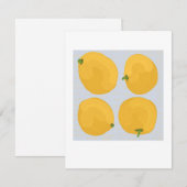 Cartes de remerciement avec des oranges (Devant / Derrière)