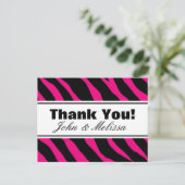 Cartes de remerciement avec des rayures de zèbre r (Debout devant)