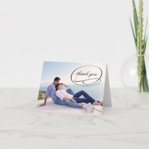 Cartes de remerciement avec des volutes photo simp