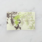 Cartes de remerciement avec feuilles décoratives/p (Intérieur)