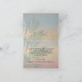 Cartes de remerciement avec palmes de coucher de s (Intérieur)