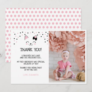 Cartes de remerciement avec photo de chaton