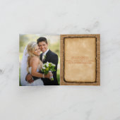 Cartes de remerciement avec photo de feuilles d'au (Intérieur)