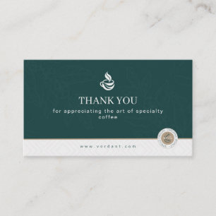 Cartes de remerciement avec réduction pour le Café