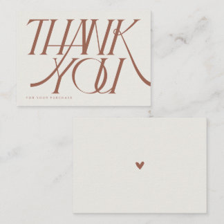 Cartes de remerciement avec typographie serif en t