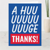 Cartes de remerciement avec une typographie très g (Devant)