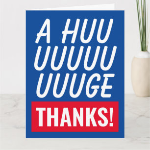 Cartes de remerciement avec une typographie très g