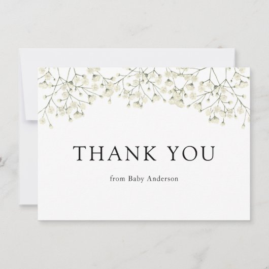 Cartes de remerciement Baby Shower (Devant)