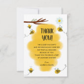 Cartes de remerciement Baby Shower thème Bumble Be (Devant)