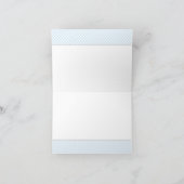 Cartes de remerciement baptême Bleu Bébé (Intérieur)