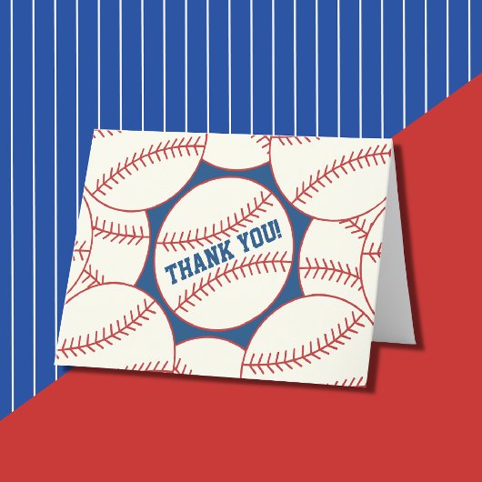 Cartes de remerciement Baseball vierges
