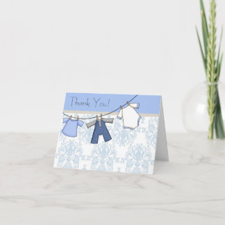 Cartes de remerciement Bébé garçon linge de maison