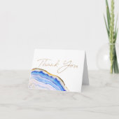 Cartes de Remerciement Blue Agate (Devant)