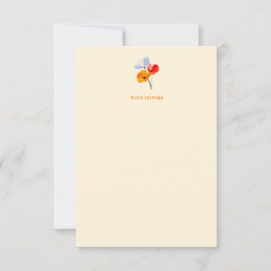 Cartes de remerciement Bold Floral Poppy