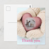 Cartes de remerciement bouledogues français (Devant / Derrière)