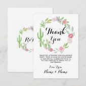 Cartes de remerciement Cactus Couronne Fiesta Mari (Devant / Derrière)
