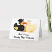 Cartes de remerciement Canards de mariage 2 (Dos)