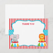 Cartes de remerciement Carnival Circus (Devant / Derrière)