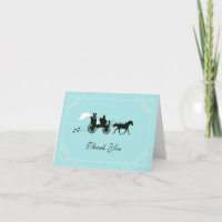 Cartes de remerciement Cheval et Carrosse de Conte