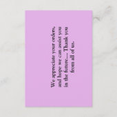 CARTES DE REMERCIEMENT CLIENT (Devant)